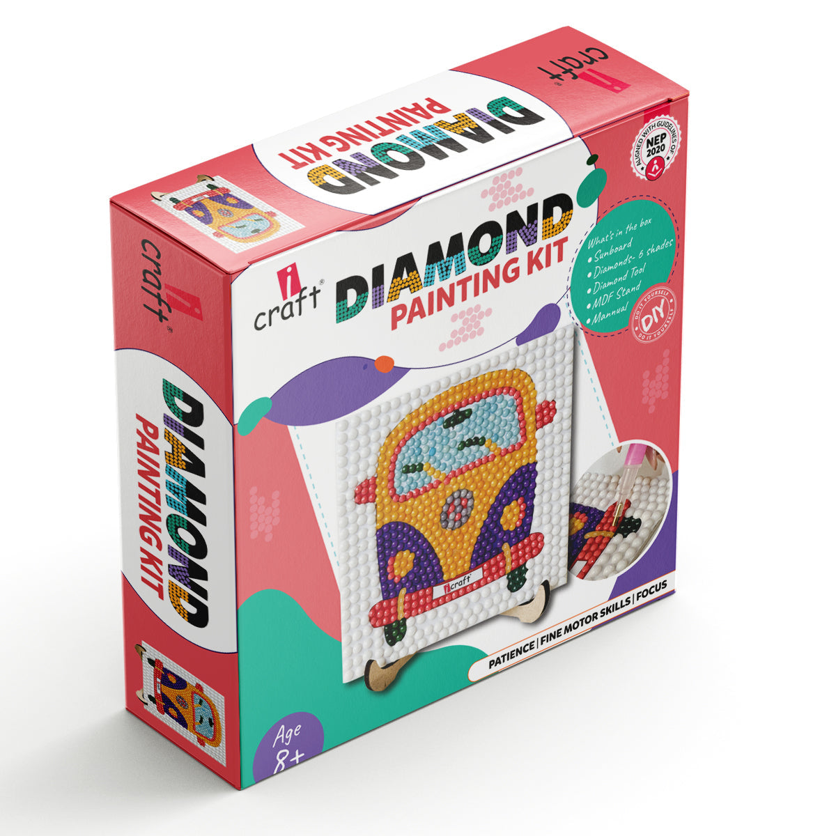 iCraft Kids Diamond Painting Kit - Creative Craft with Gems iCraft